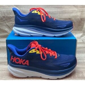 Hoka One One Men's Clifton 9 Trainers Running Shoes Bellweather Blue NIB Size 7